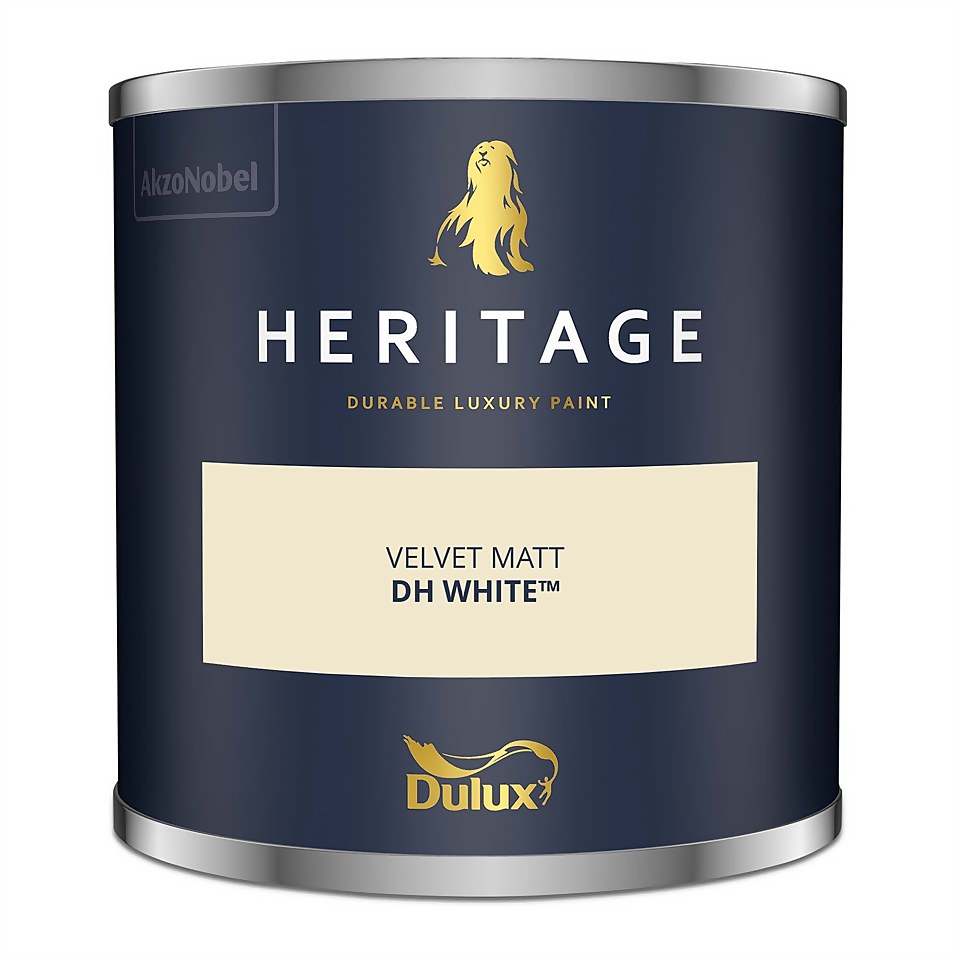 Dulux Heritage Matt Emulsion Paint DH White - Tester 125ml
