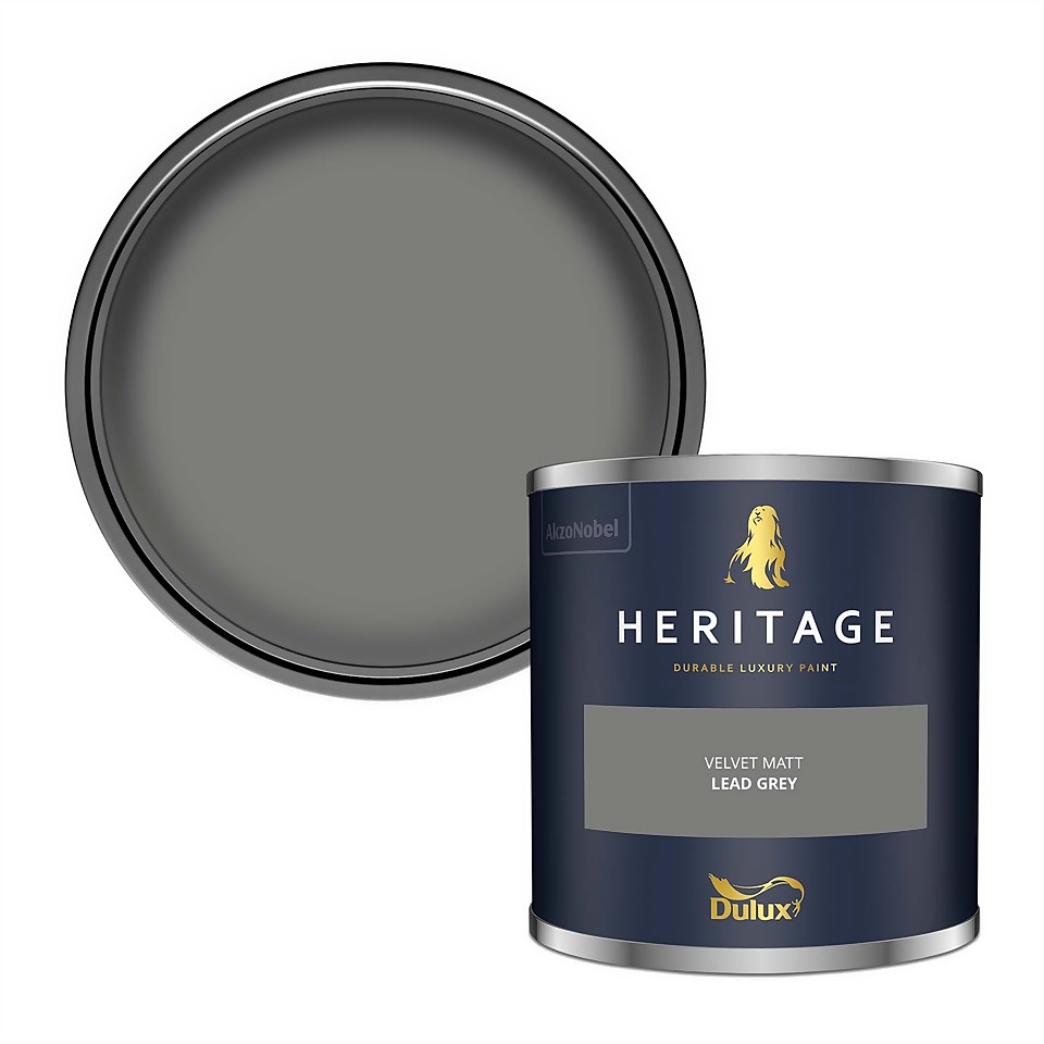 Dulux Heritage Matt Emulsion Paint Lead Grey - Tester 125ml
