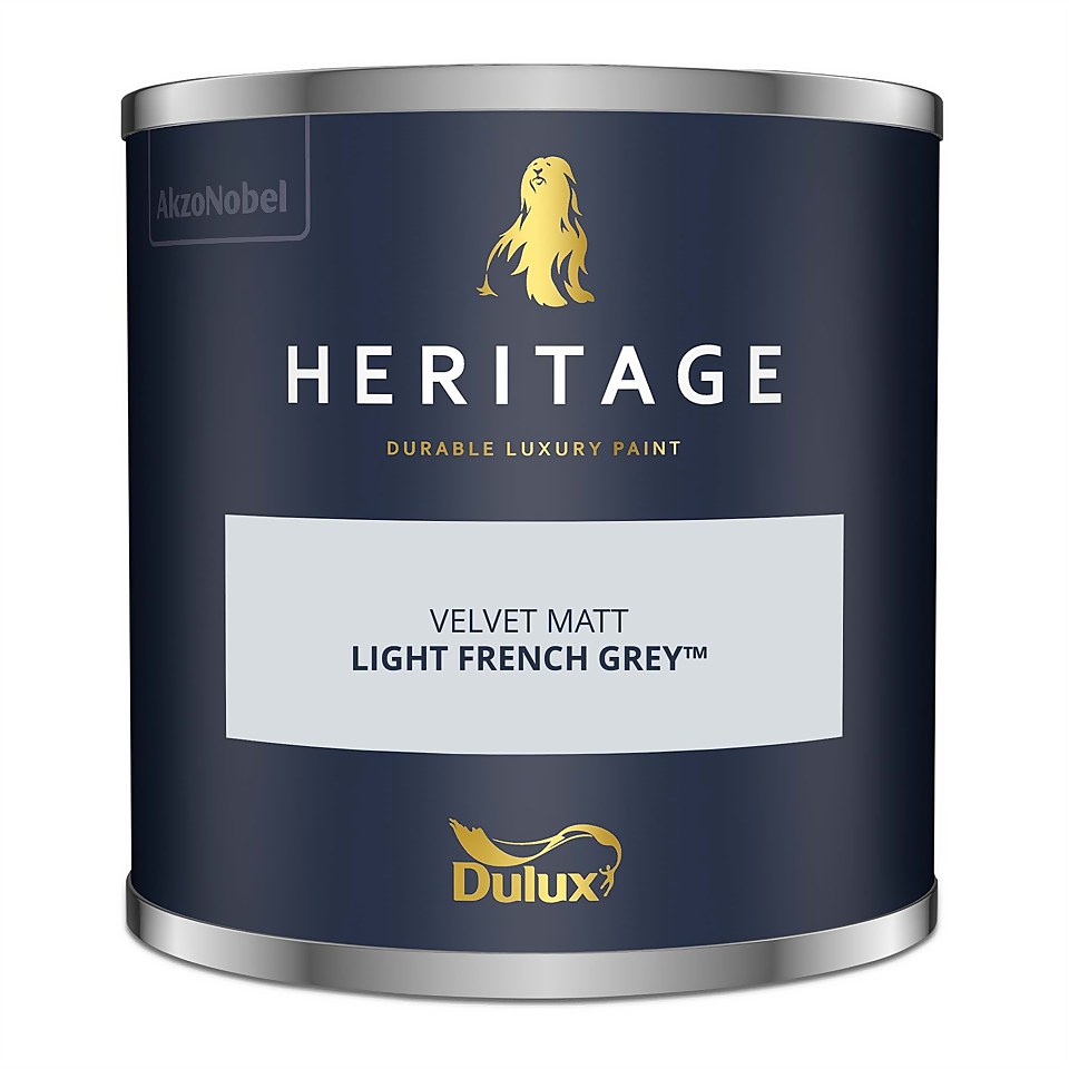 Dulux Heritage Matt Emulsion Paint Light French Grey - Tester 125ml