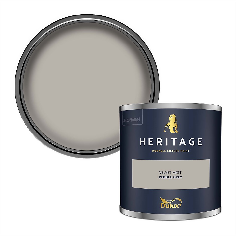 Dulux Heritage Matt Emulsion Paint Pebble Grey - Tester 125ml