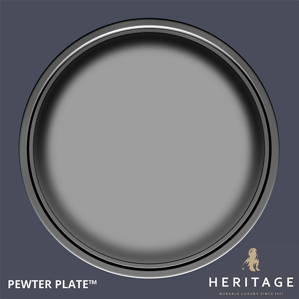 Dulux Heritage Matt Emulsion Paint Pewter Plate - Tester 125ml