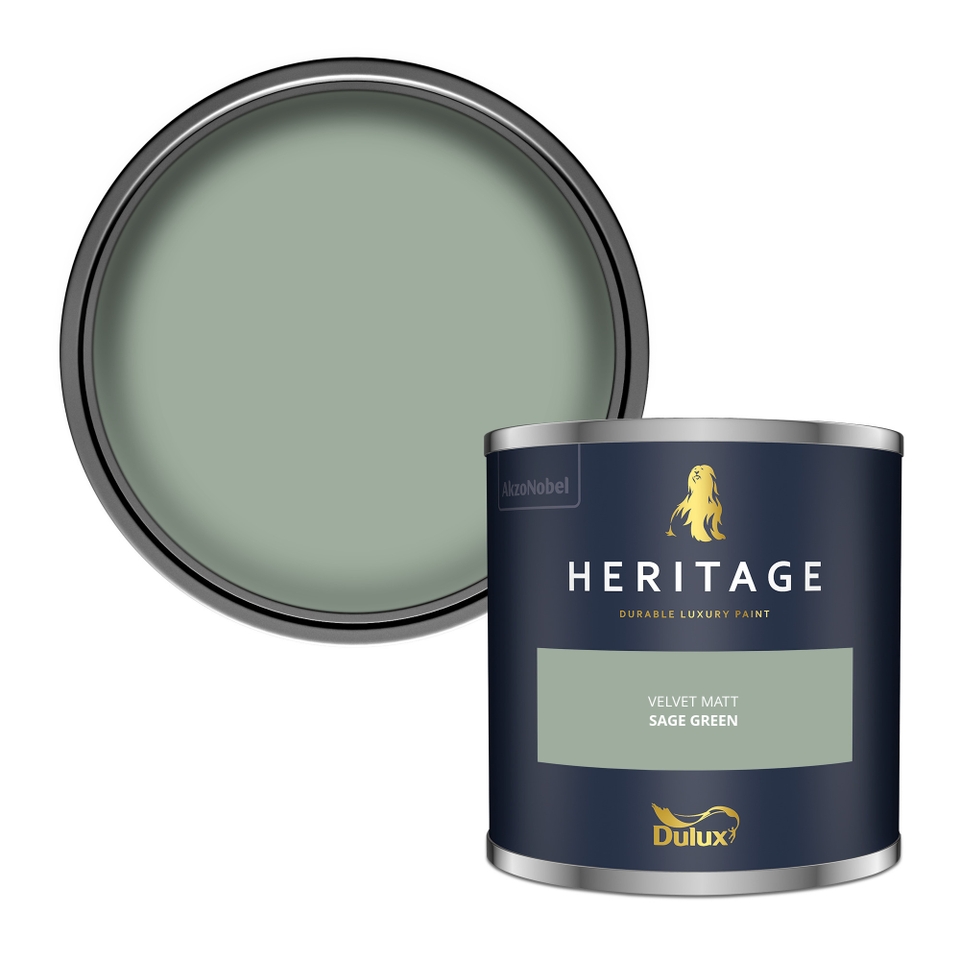 Dulux Heritage Matt Emulsion Paint Sage Green - Tester 125ml