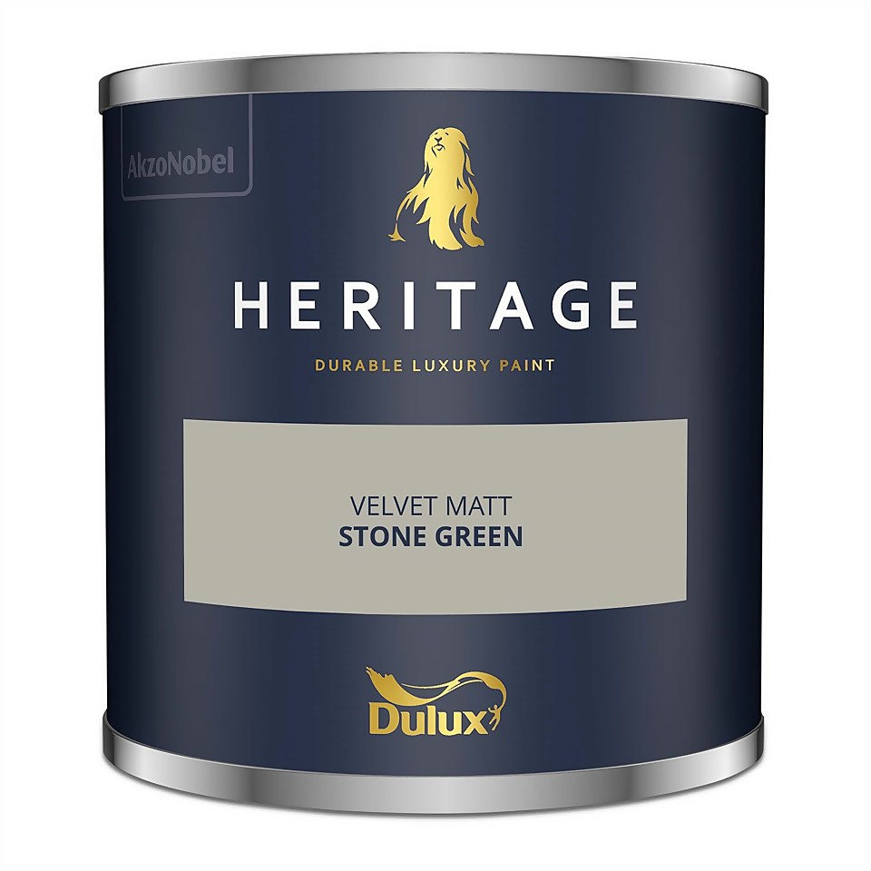 Dulux Heritage Matt Emulsion Paint Stone Green - Tester 125ml