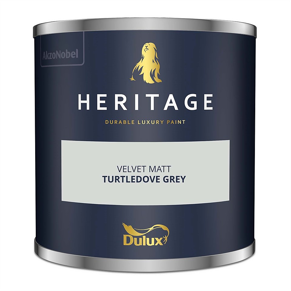 Dulux Heritage Matt Emulsion Paint Turtledove Grey - Tester 125ml