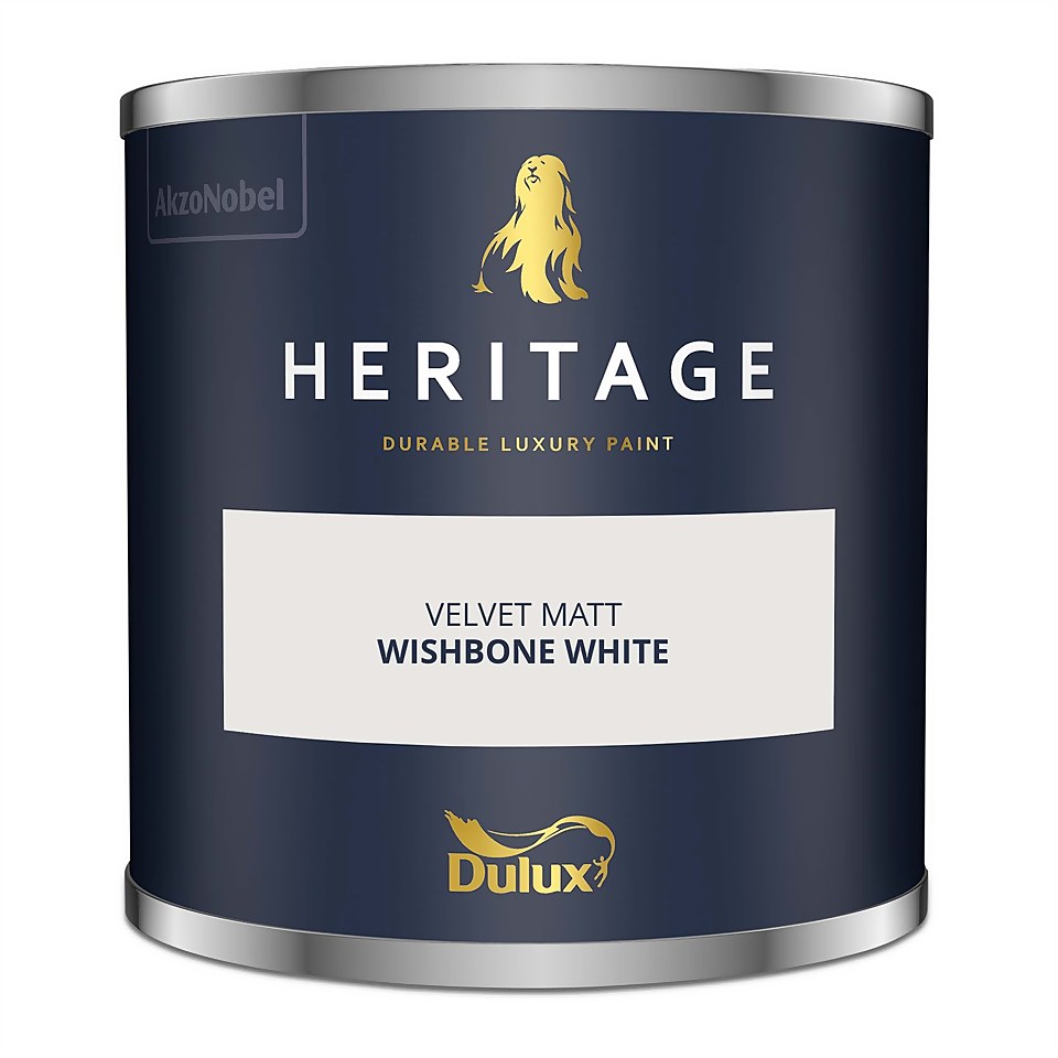 Dulux Heritage Matt Emulsion Paint Wishbone White - Tester 125ml