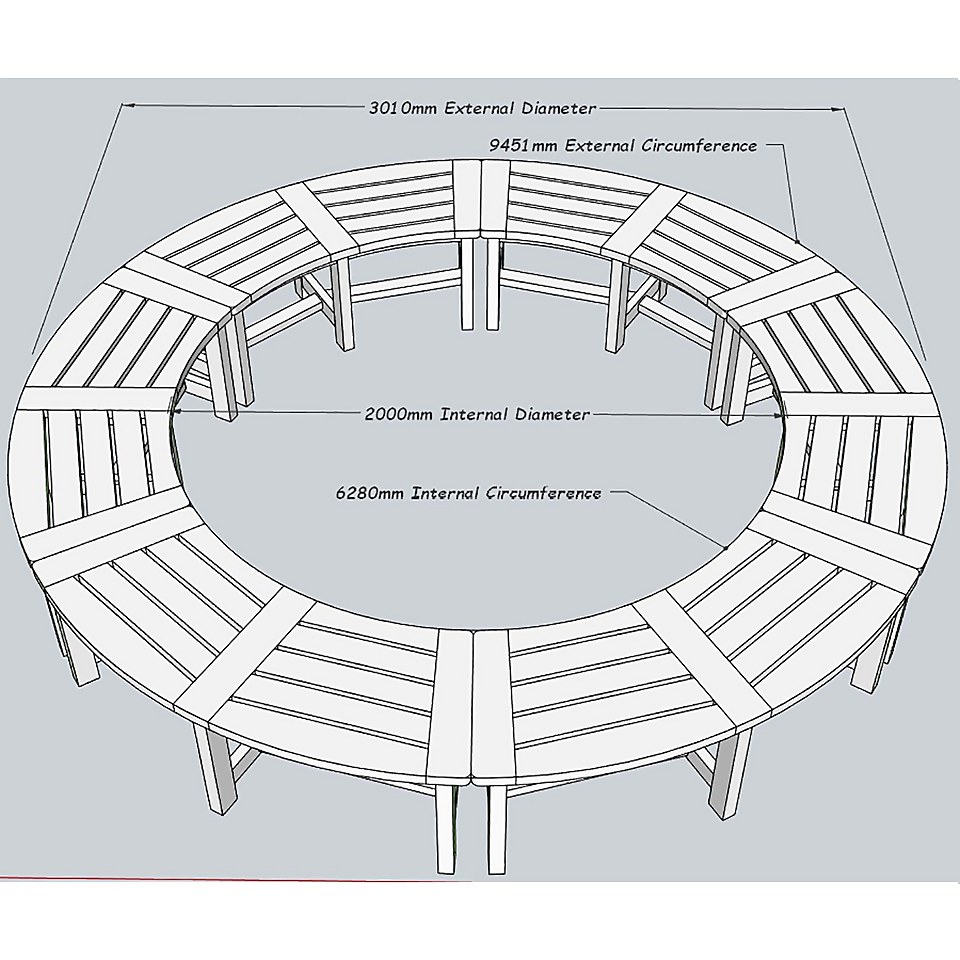 Anchor Fast Milldale Curved Bench FSC