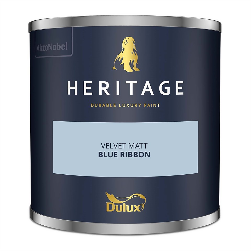 Dulux Heritage Matt Emulsion Paint Blue Ribbon - Tester 125ml