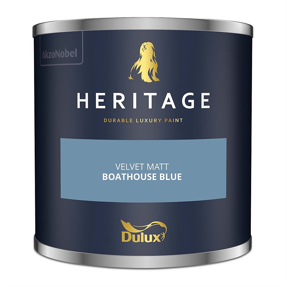 Dulux Heritage Matt Emulsion Paint Boathouse Blue - Tester 125ml