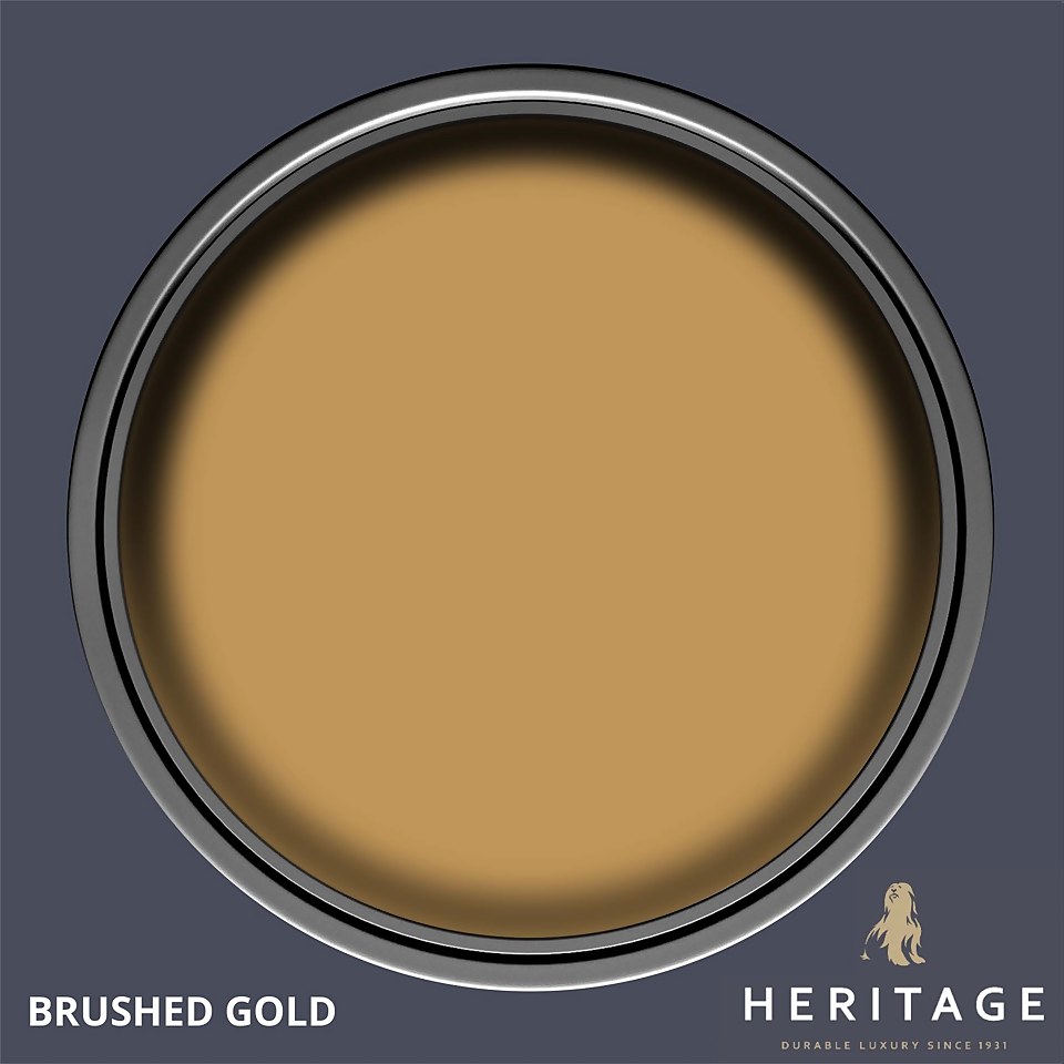 Dulux Heritage Matt Emulsion Paint Brushed Gold - Tester 125ml