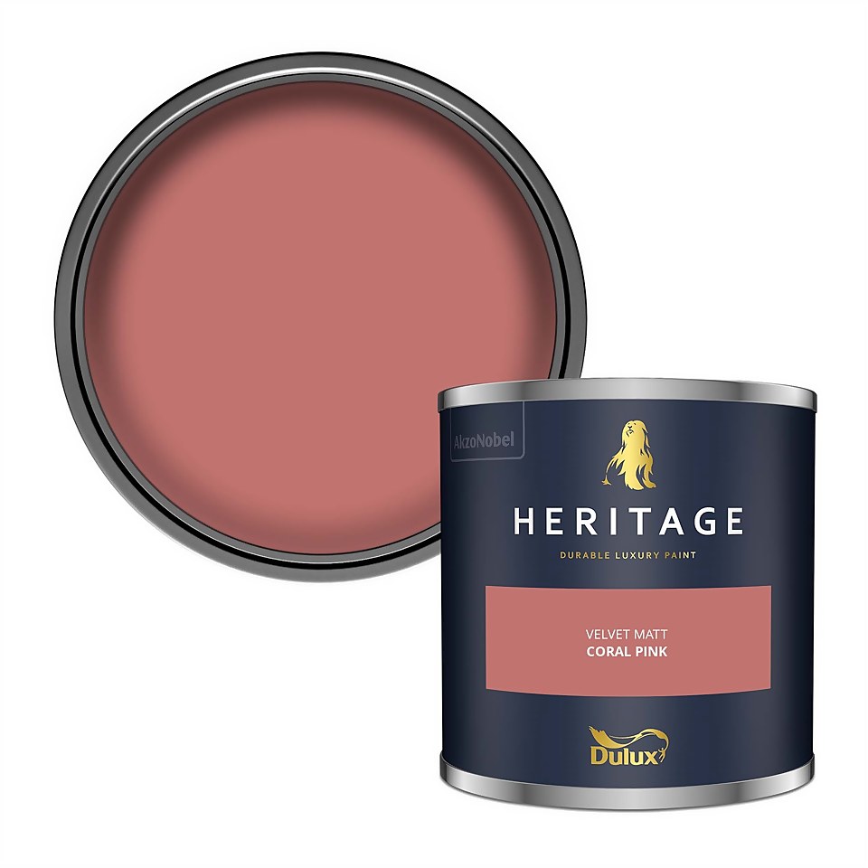 Dulux Heritage Matt Emulsion Paint Coral Pink - Tester 125ml