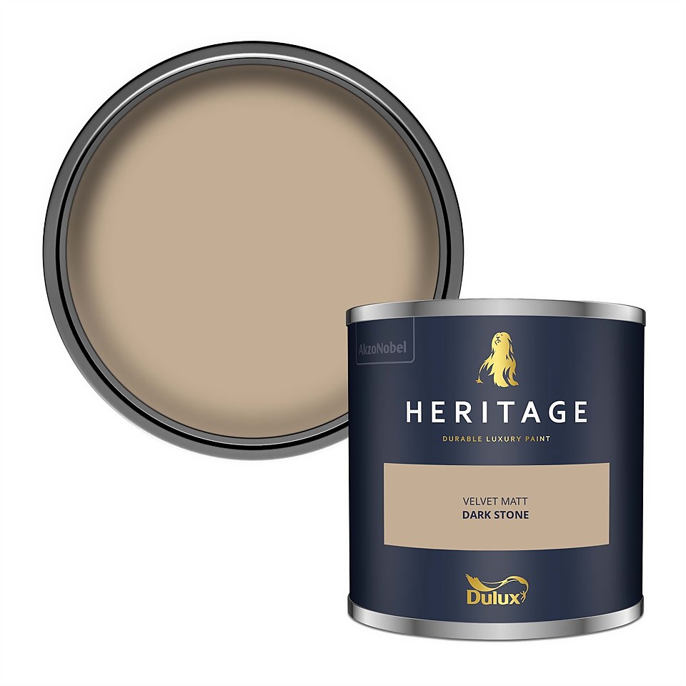 Dulux Heritage Matt Emulsion Paint Dark Stone - Tester 125ml
