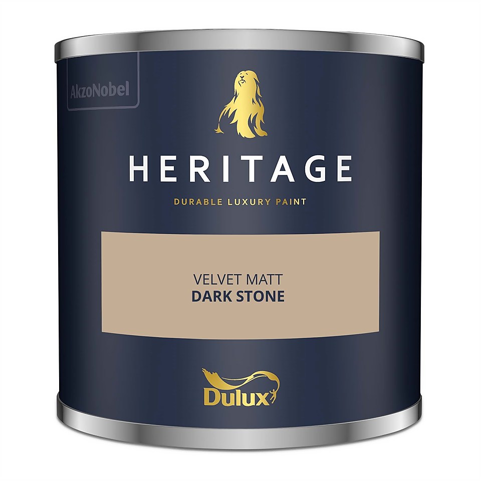Dulux Heritage Matt Emulsion Paint Dark Stone - Tester 125ml