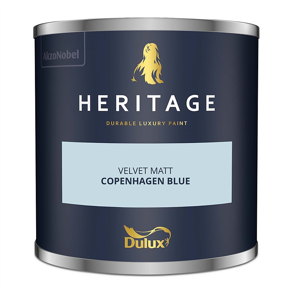 Dulux Heritage Matt Emulsion Paint Copenhagen Blue - Tester 125ml