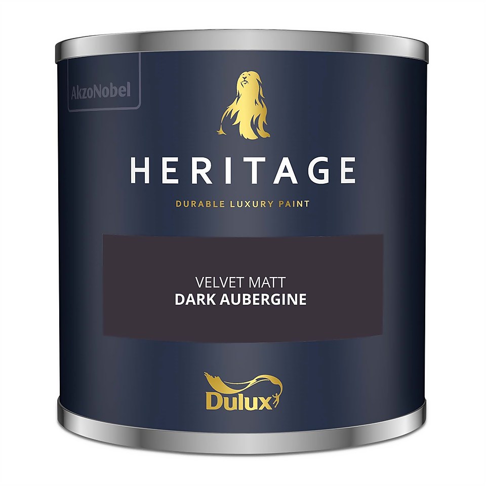 Dulux Heritage Matt Emulsion Paint Dark Aubergine - Tester 125ml