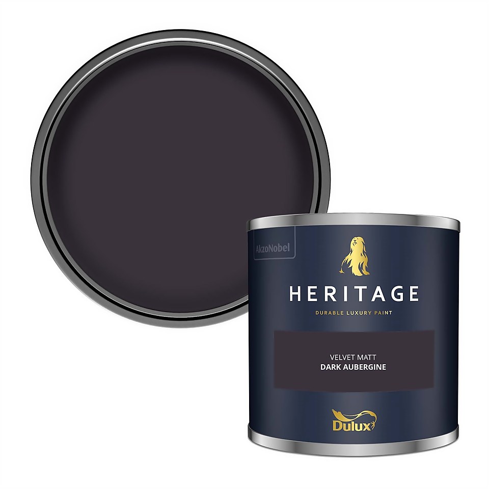 Dulux Heritage Matt Emulsion Paint Dark Aubergine - Tester 125ml