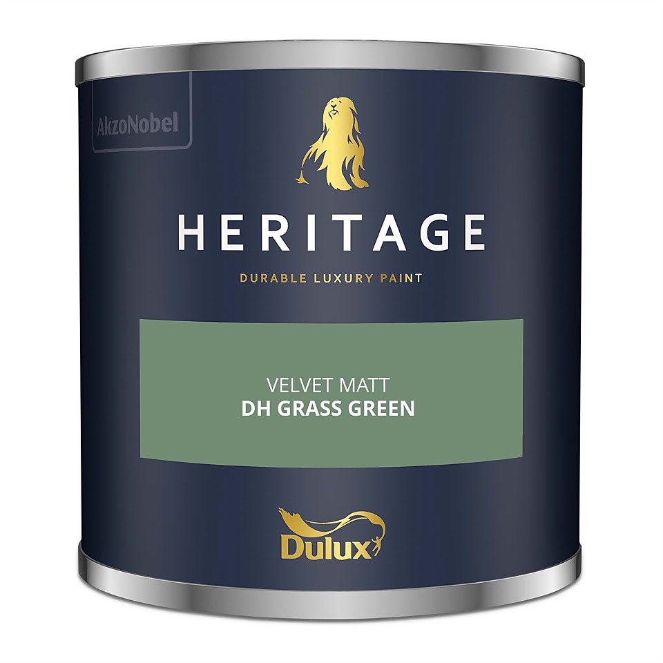 Dulux Heritage Matt Emulsion Paint DH Grass Green - Tester 125ml