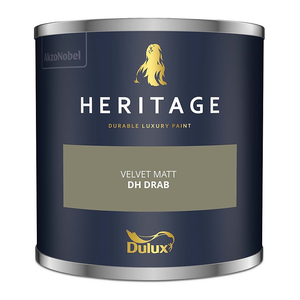 Dulux Heritage Matt Emulsion Paint DH Drab - Tester 125ml