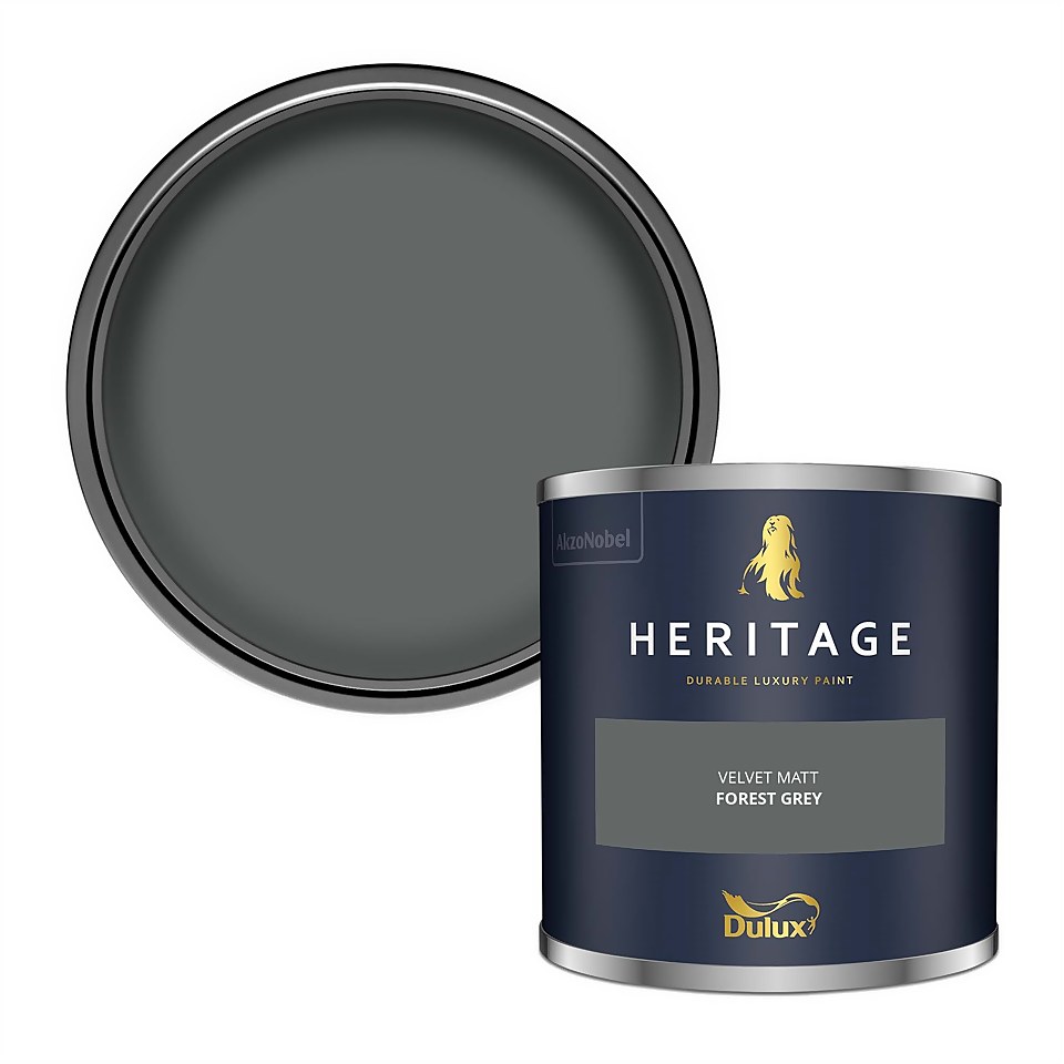 Dulux Heritage Matt Emulsion Paint Forest Grey - Tester 125ml