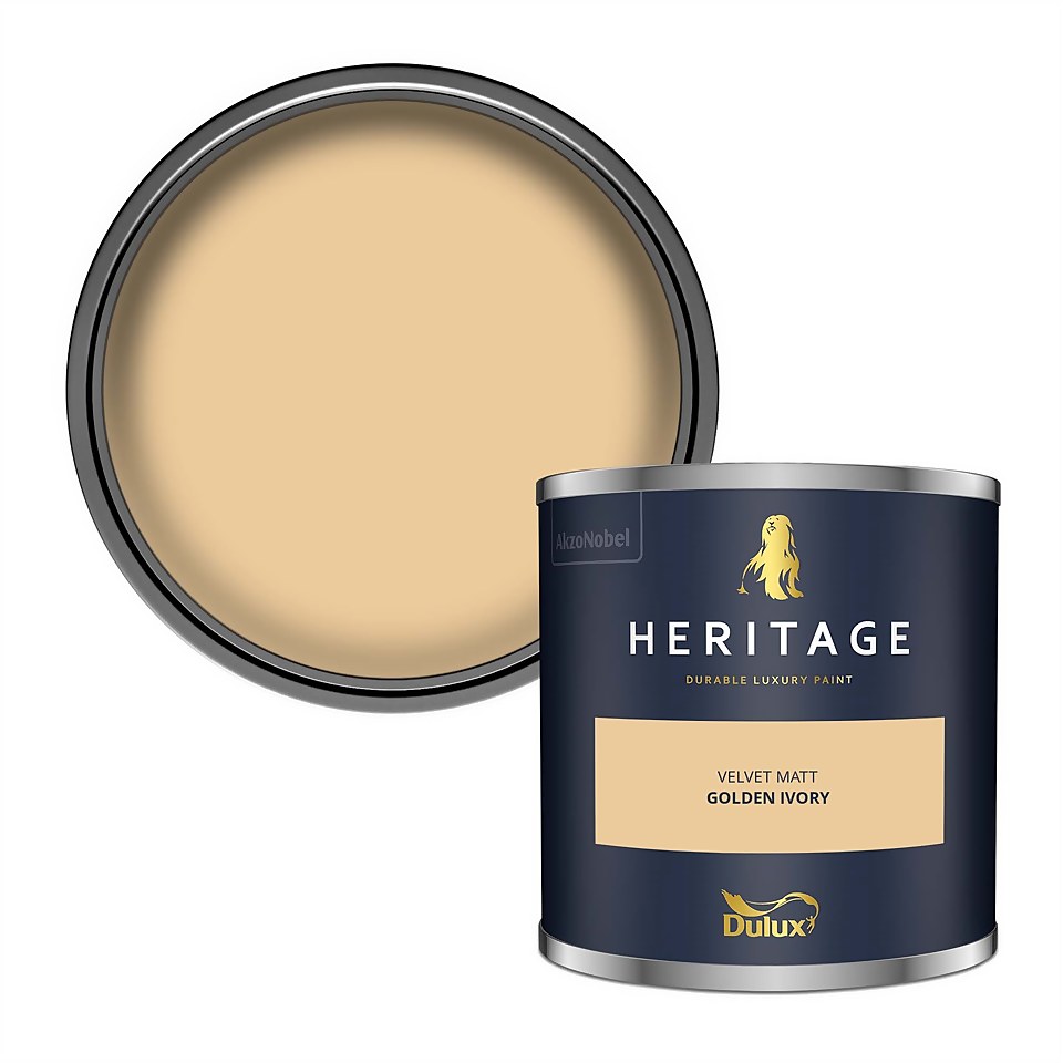Dulux Heritage Matt Emulsion Paint Golden Ivory - Tester 125ml