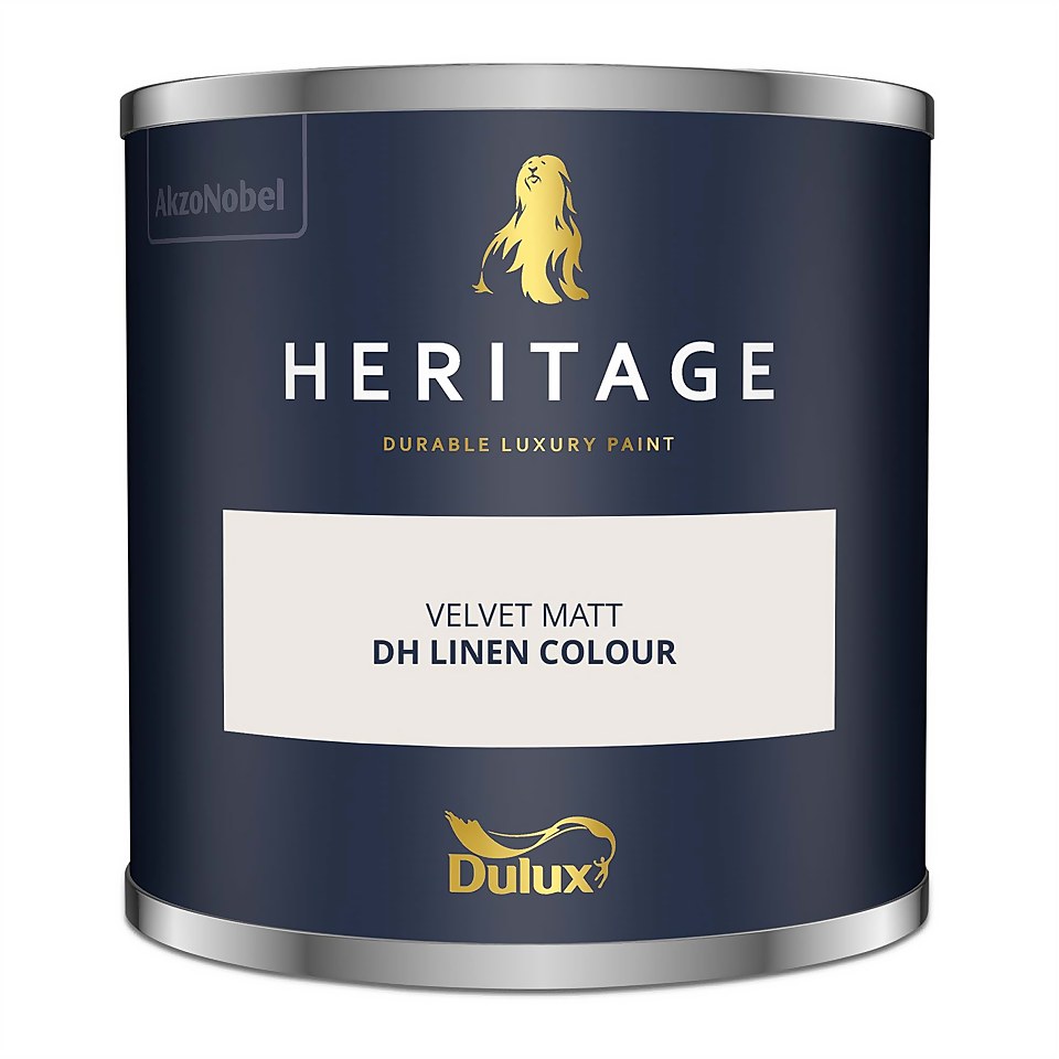 Dulux Heritage Matt Emulsion Paint Linen Colour - Tester 125ml