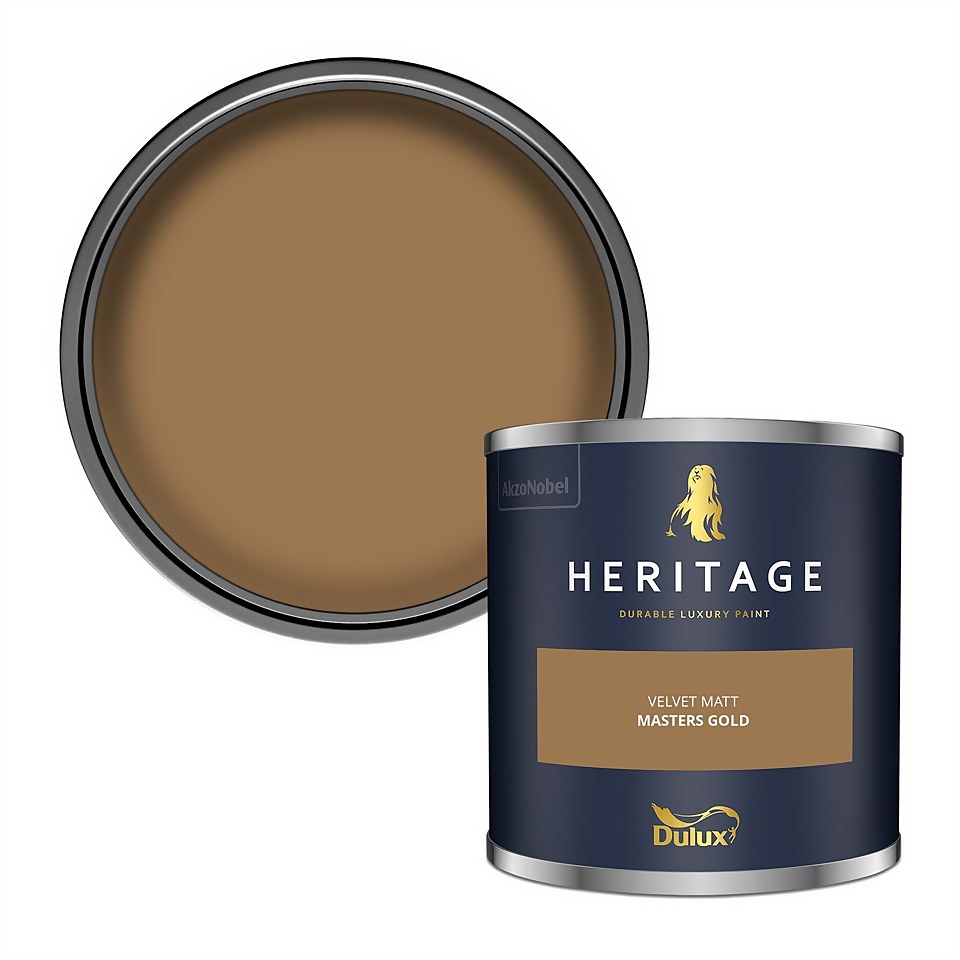 Dulux Heritage Matt Emulsion Paint Masters Gold - Tester 125ml