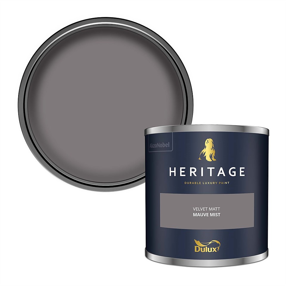 Dulux Heritage Matt Emulsion Paint Mauve Mist - Tester 125ml