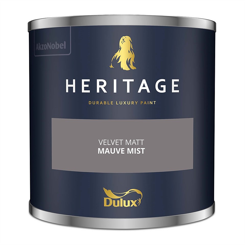 Dulux Heritage Matt Emulsion Paint Mauve Mist - Tester 125ml