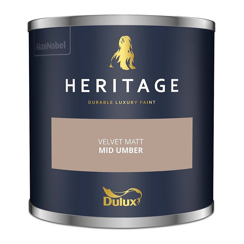 Dulux Heritage Matt Emulsion Paint Mid Umber - Tester 125ml