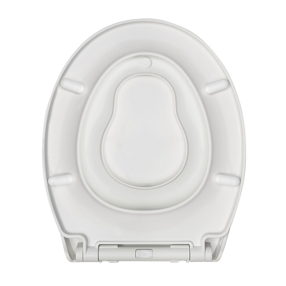 Aqualona Plastic 2 in 1 Family Toilet Seat - White