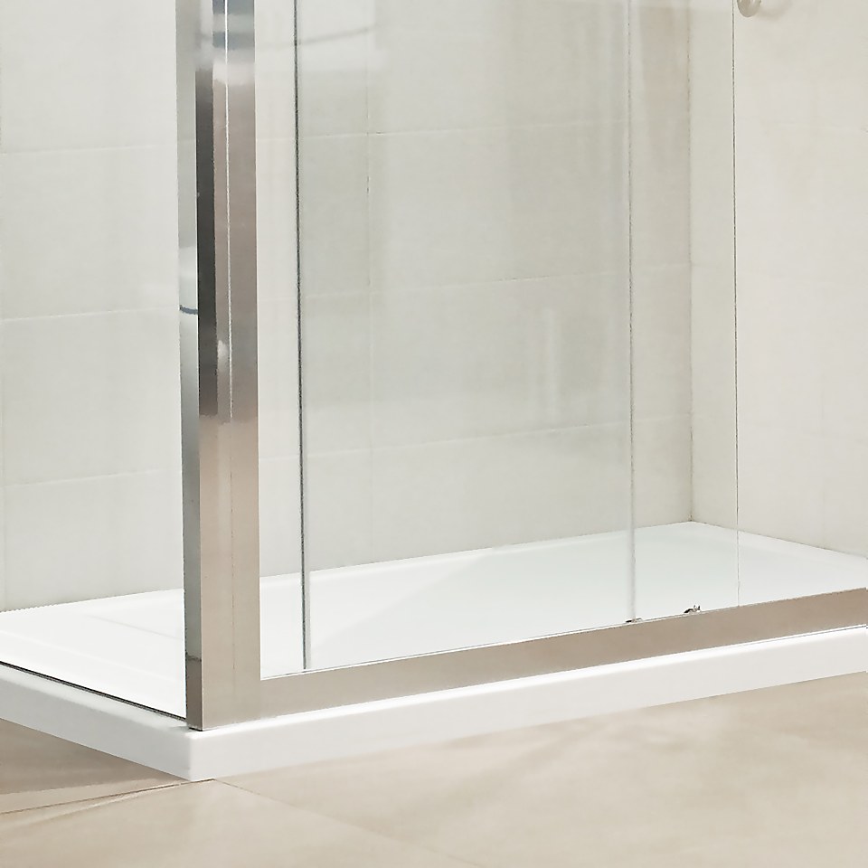 Bathstore Lustre Sliding Shower Door - 1400mm (8mm Glass)