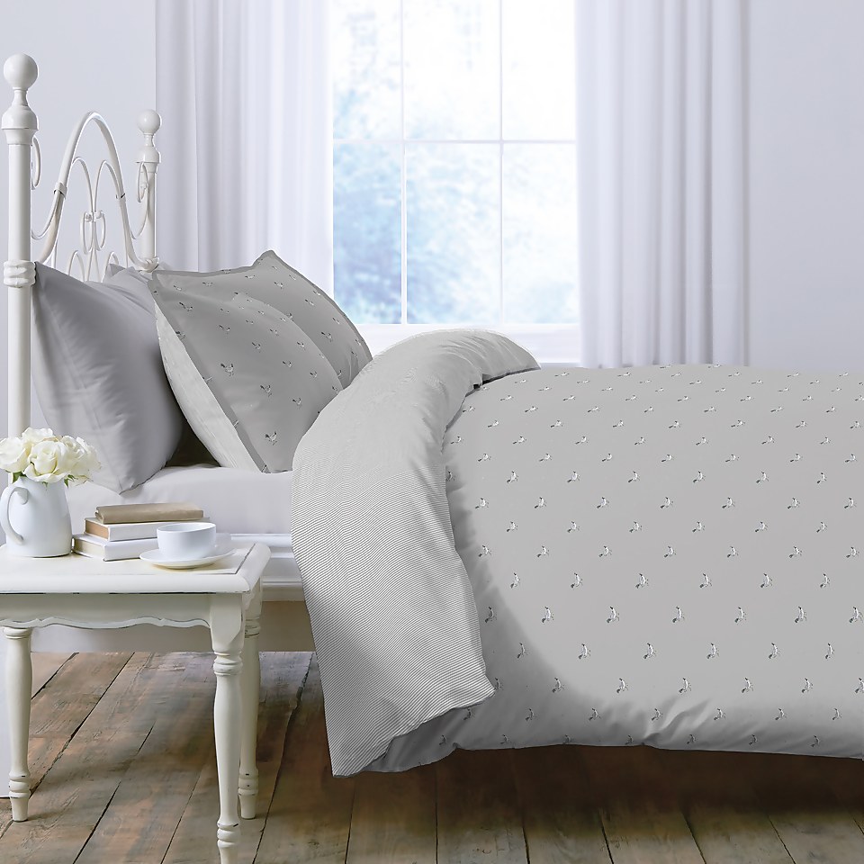 Country Living Ducks Printed Bedding Set - Double