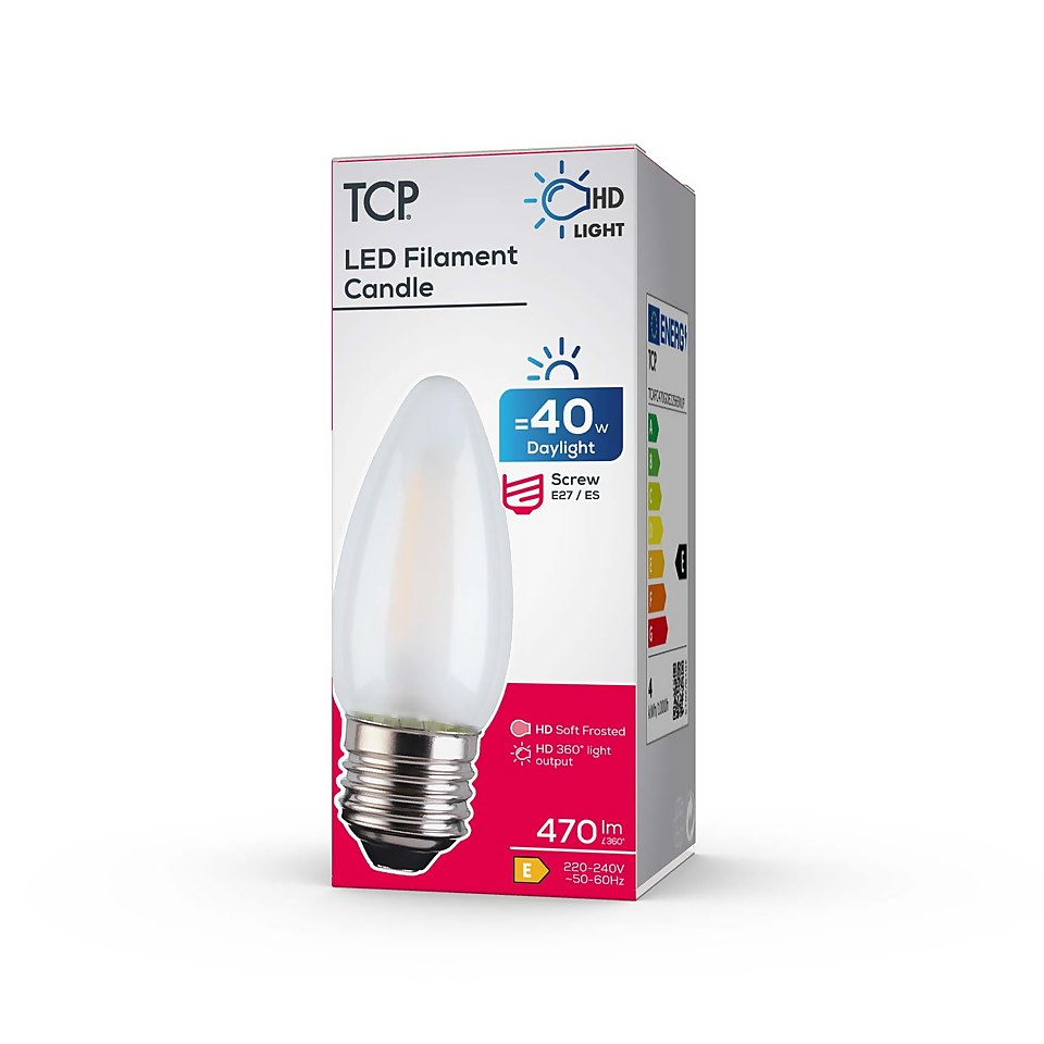 TCP Filament Candle 40w Es Daylight Bulb