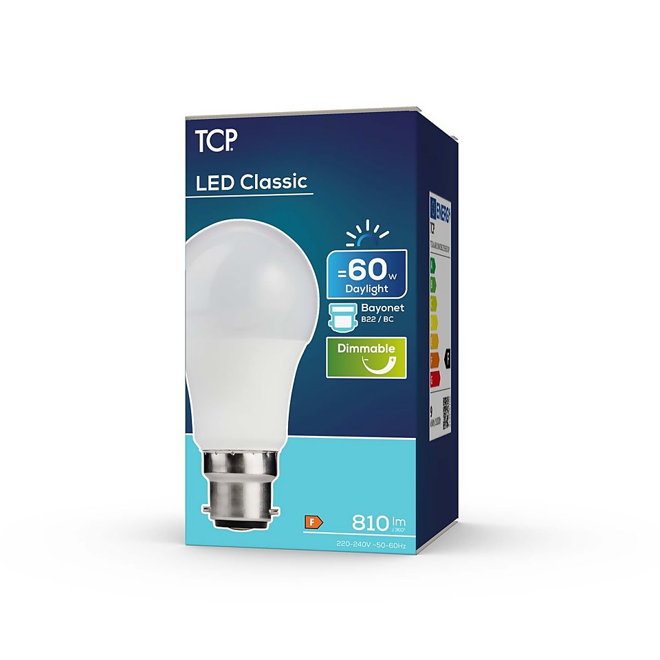 TCP Led Classic 60w Bc Daylight Dim Bulb