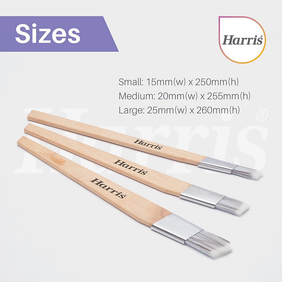 Harris Seriously Good Hobby & Craft Fitch Paint Brushes 3 Pack