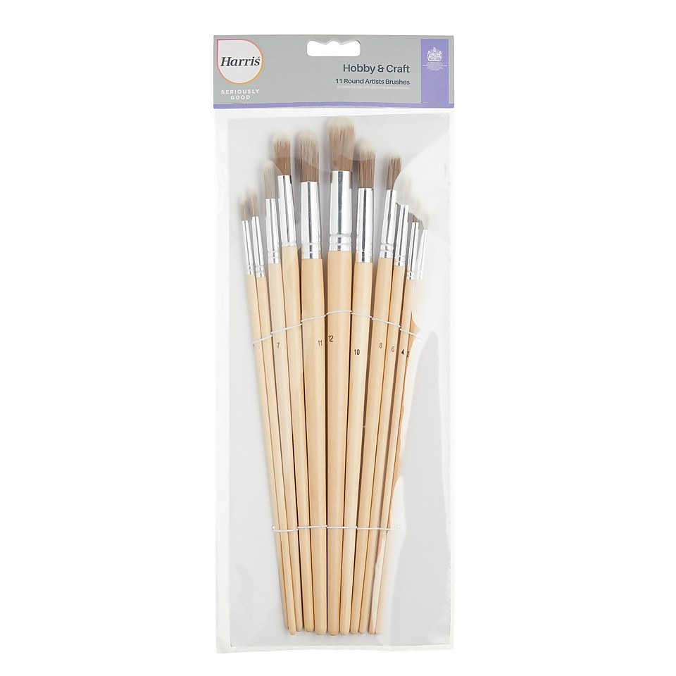 Harris Seriously Good Artist Paint Brushes 11 Pack Homebase