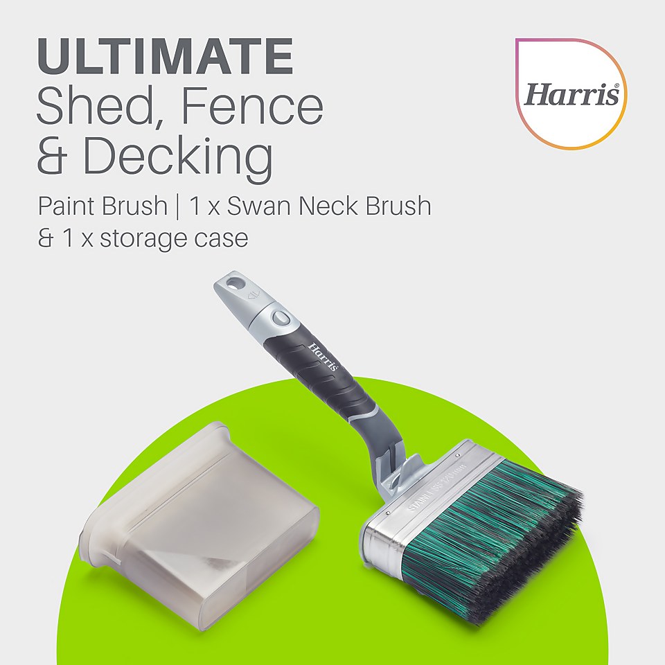 Harris Ultimate Shed & Fence 120mm Swan Neck Paint Brush