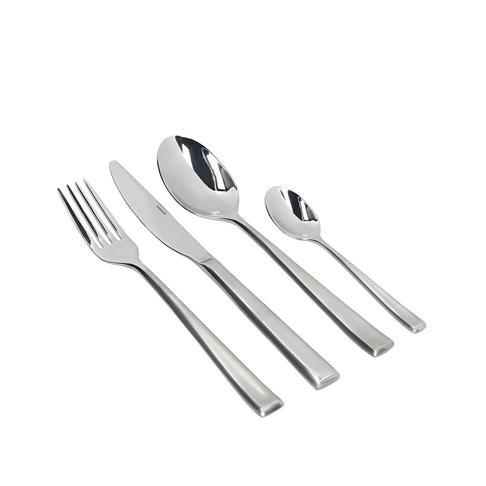 House Beautiful Brushed Flatware Cutlery - 16 Piece Set