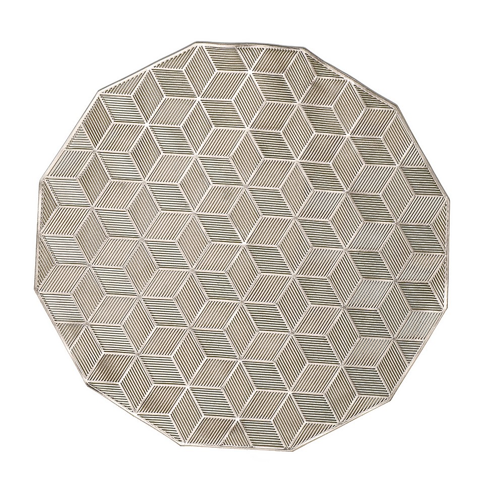 House Beautiful Round Gold Placemats 2 Pack Homebase