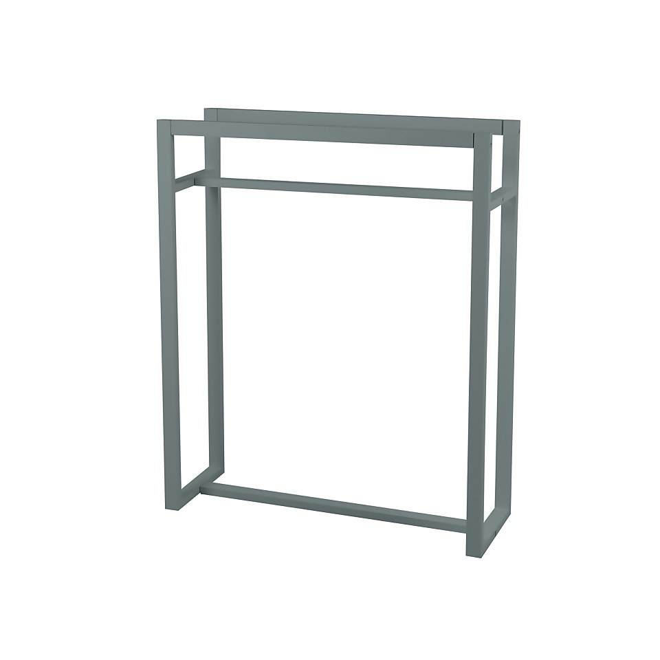 Classic Grey Bathroom Towel Stand Homebase