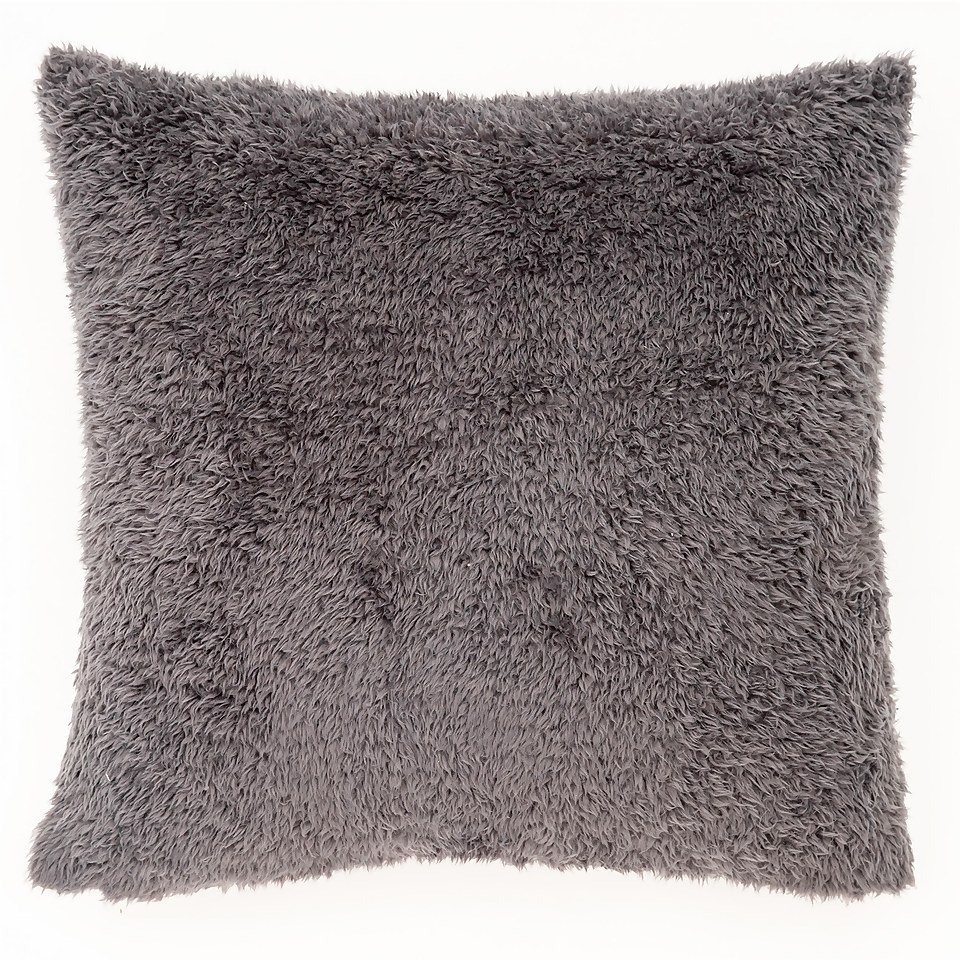 Snuggle Fleece Cushion - 50cm - Charcoal