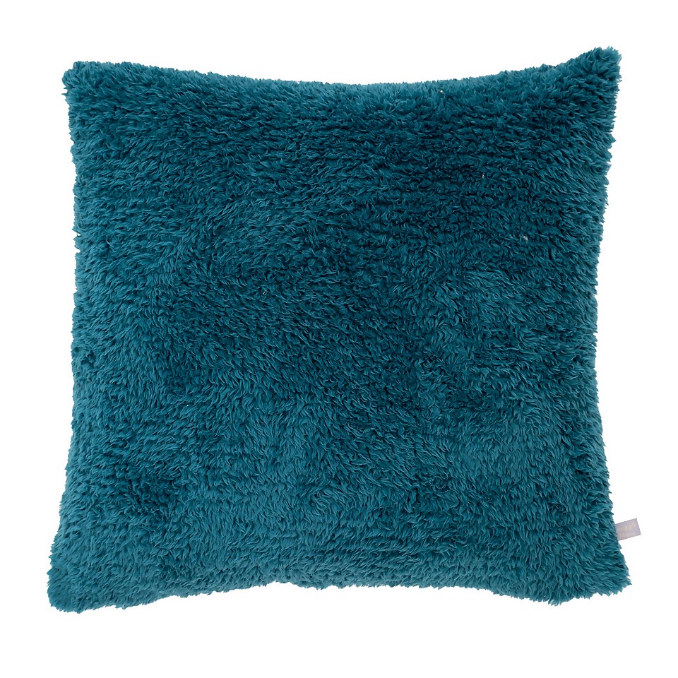 Snuggle Fleece Cushion - 50cm - Teal