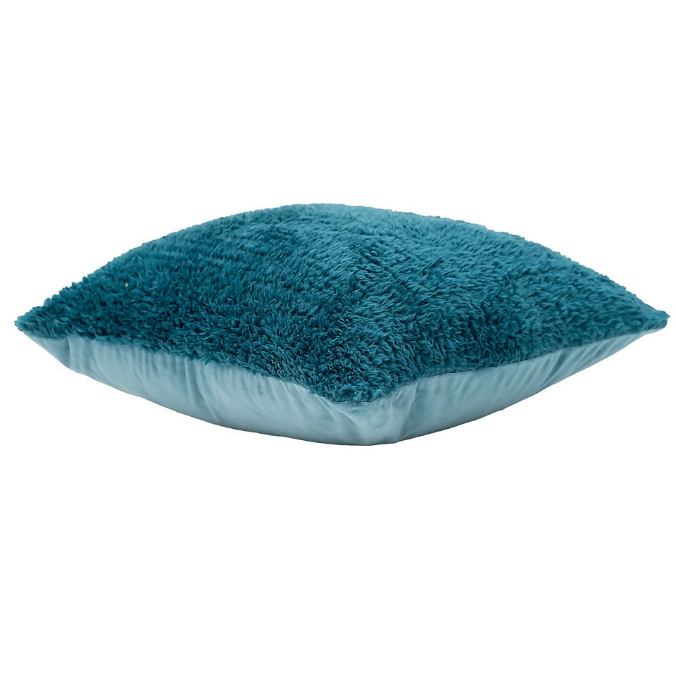 Snuggle Fleece Cushion - 50cm - Teal