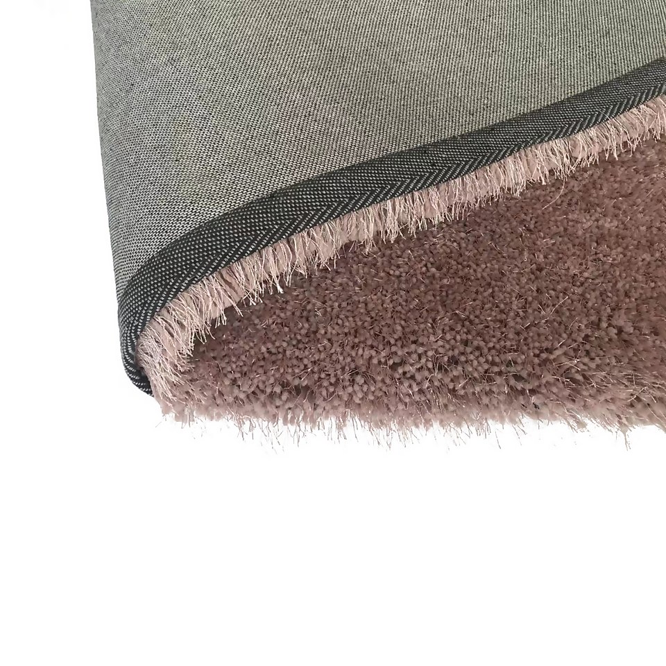 Shimmer Rug 67x130cm Blush Homebase