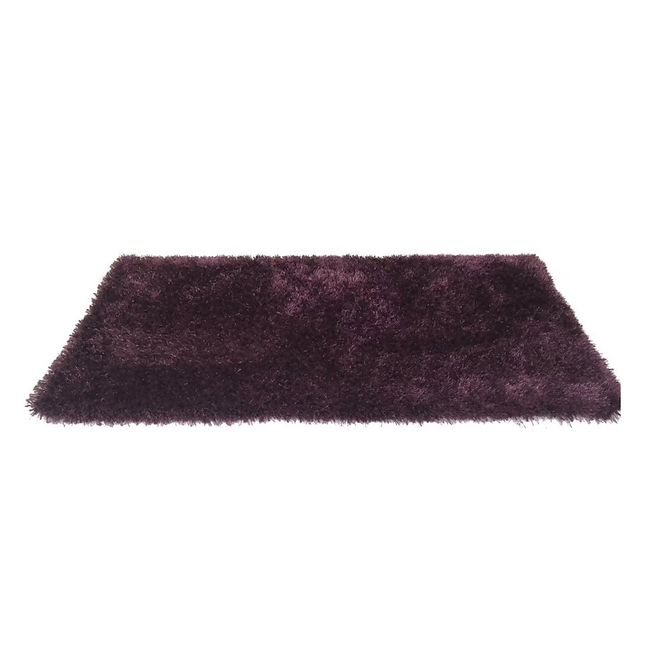 Shimmer Rug 67x130cm Grape Homebase