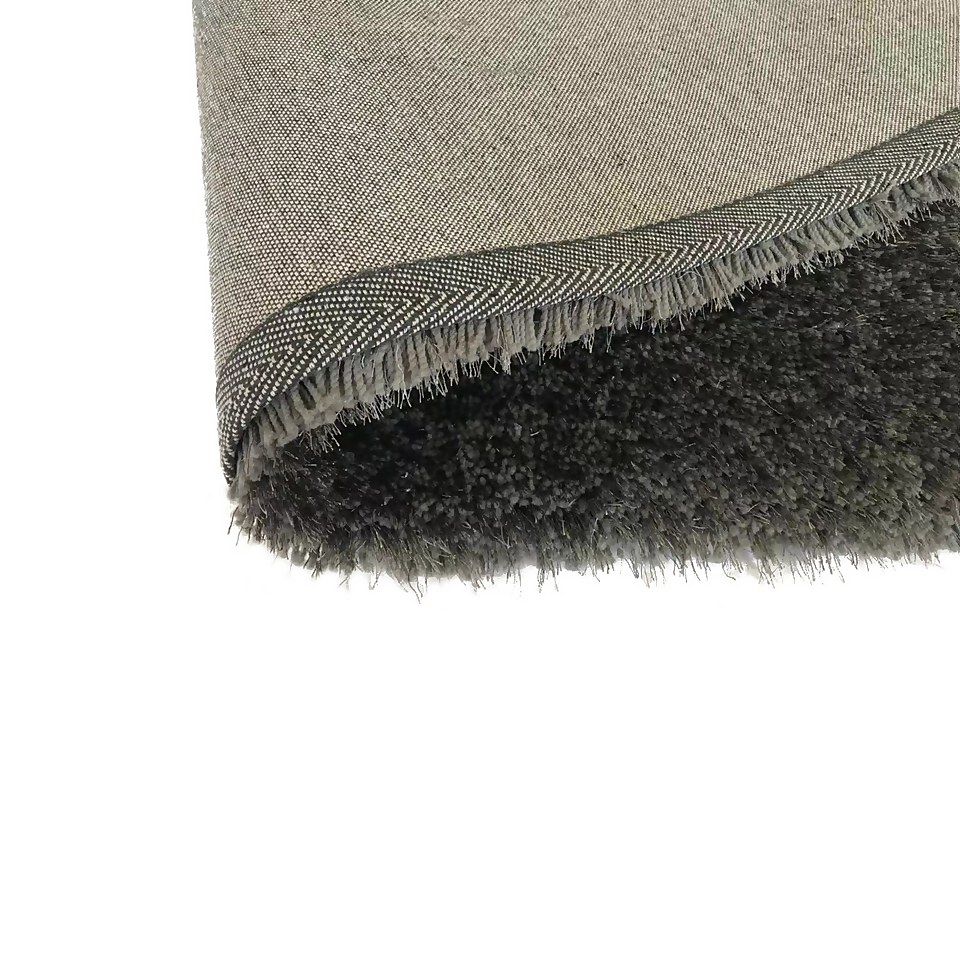 Shimmer Rug 120x170cm Charcoal Homebase