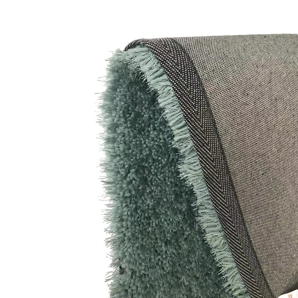 Shimmer Rug 67x130cm Duck Egg Homebase