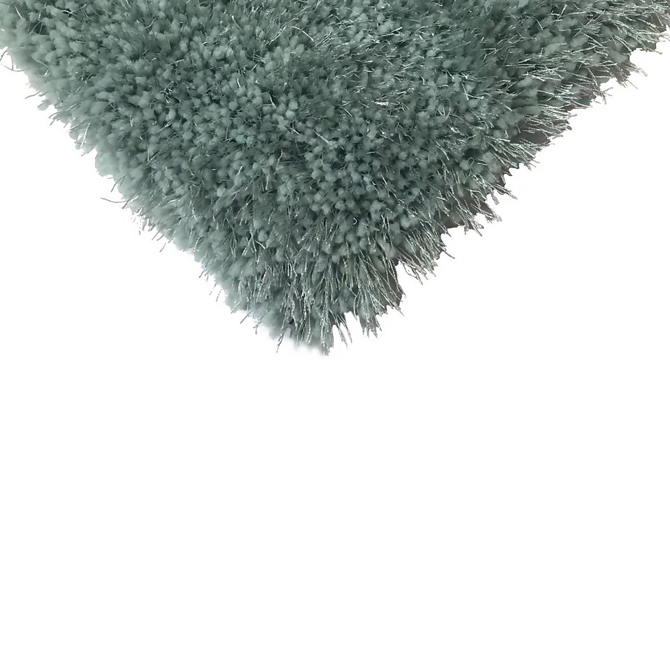 Shimmer Rug 67x130cm Duck Egg Homebase