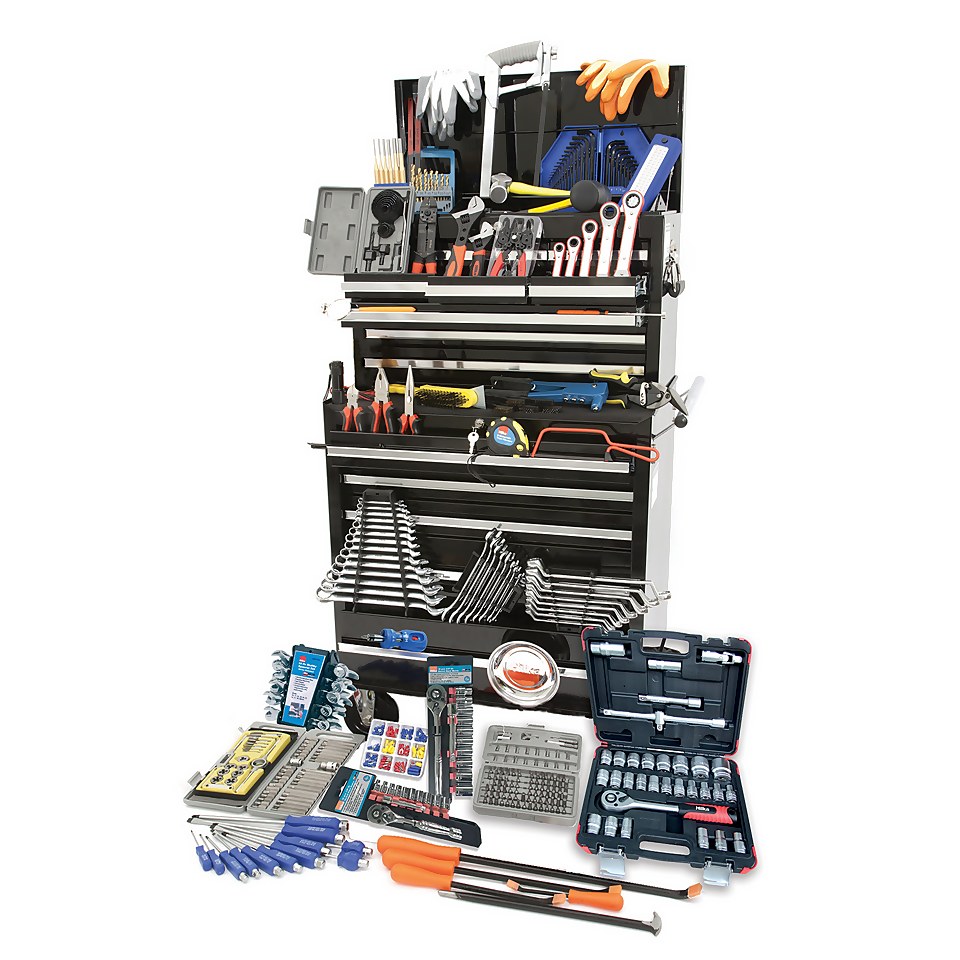 Hilka 489 Piece Tool Kit with Pro Chest and Cabinet
