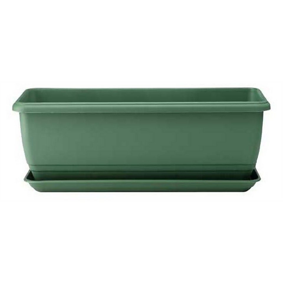 Self Watering Balconniere Troughs in Green - 70cm