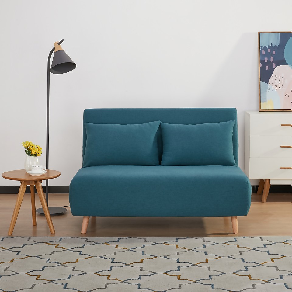 Freya Folding Sofa Bed Peacock Homebase
